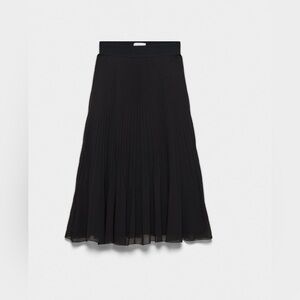 Aritzia Wilfred Pleated Twirl Skirt - Black Size Small